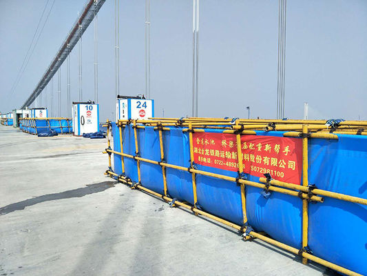 Frost Resistant PVC Tarpaulin Frame Water Tank For Bridge Bearing Test